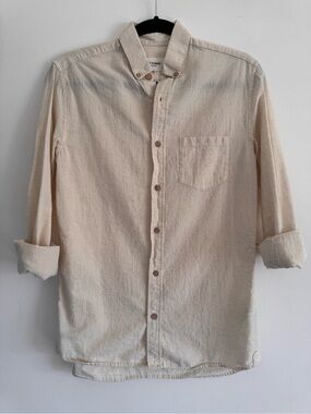 Casual Button-Down Shirt in Natural Cream